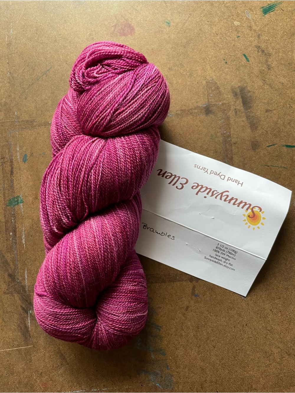 Sunnyside Ellen Hand Dyed SW Merino yarn